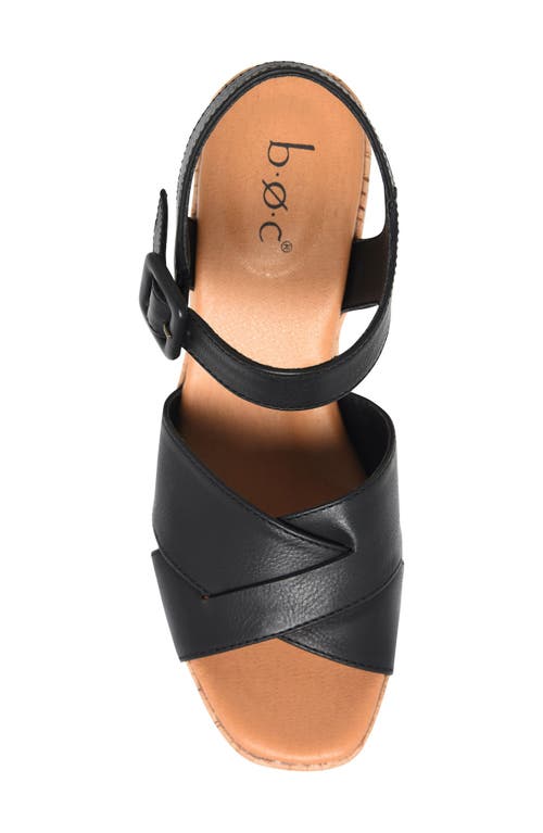 B O C By Børn Leight Platform Sandal In Black