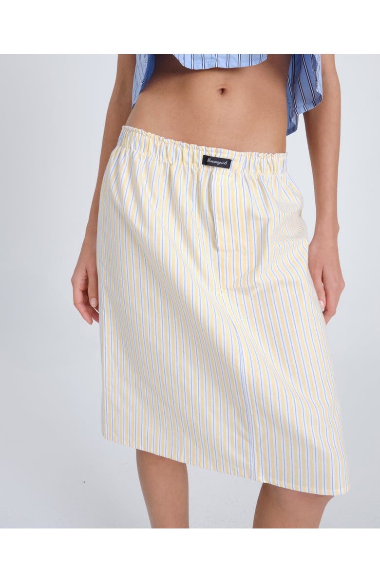 Hommegirls Boxer Pencil Skirt, Main, color, Yellow Stripe Oxford