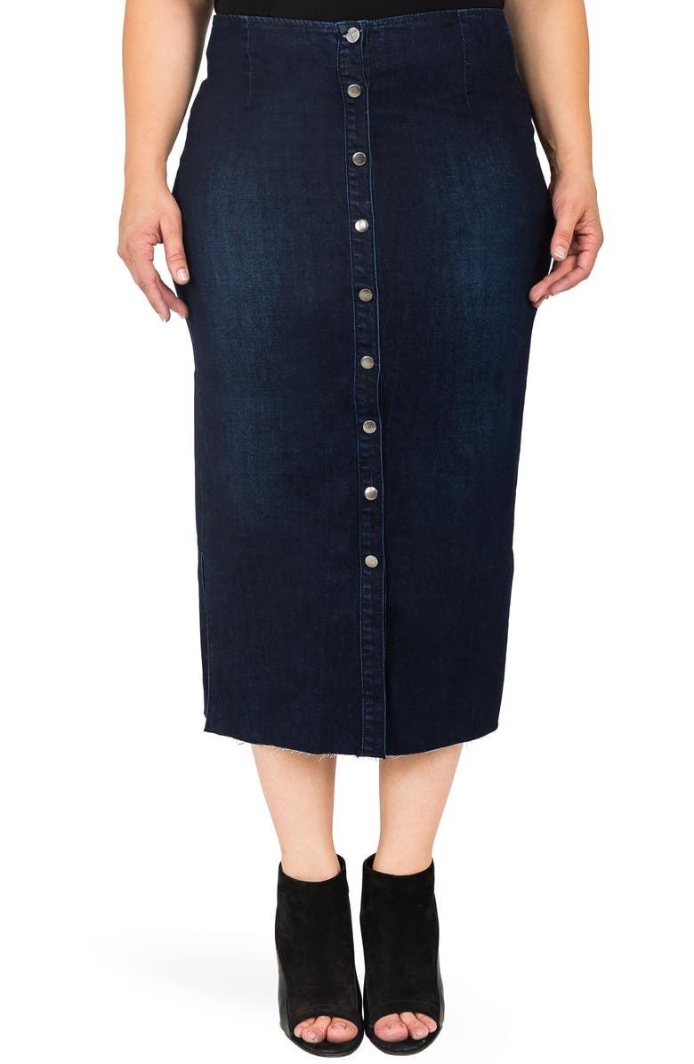 Standards & Practices Elain Denim Pencil Skirt, Main, color, Blue
