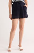 Adrianna Papell Topstitched Pull-On Shorts