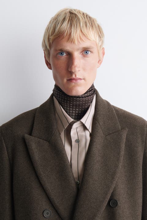 Geometric-print Mulberry Silk Scarf