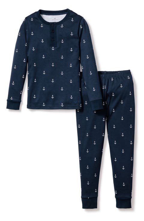 Kids' Print Fitted Two-Piece Pima Cotton Pajamas (Toddler & Little Kid)