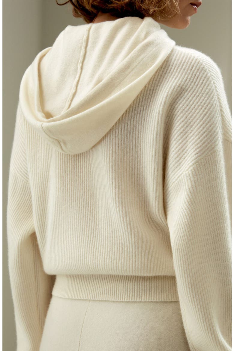 Women's Eshe 2-in-1 Cashmere Detachable Hoodie, Alternate, color, White