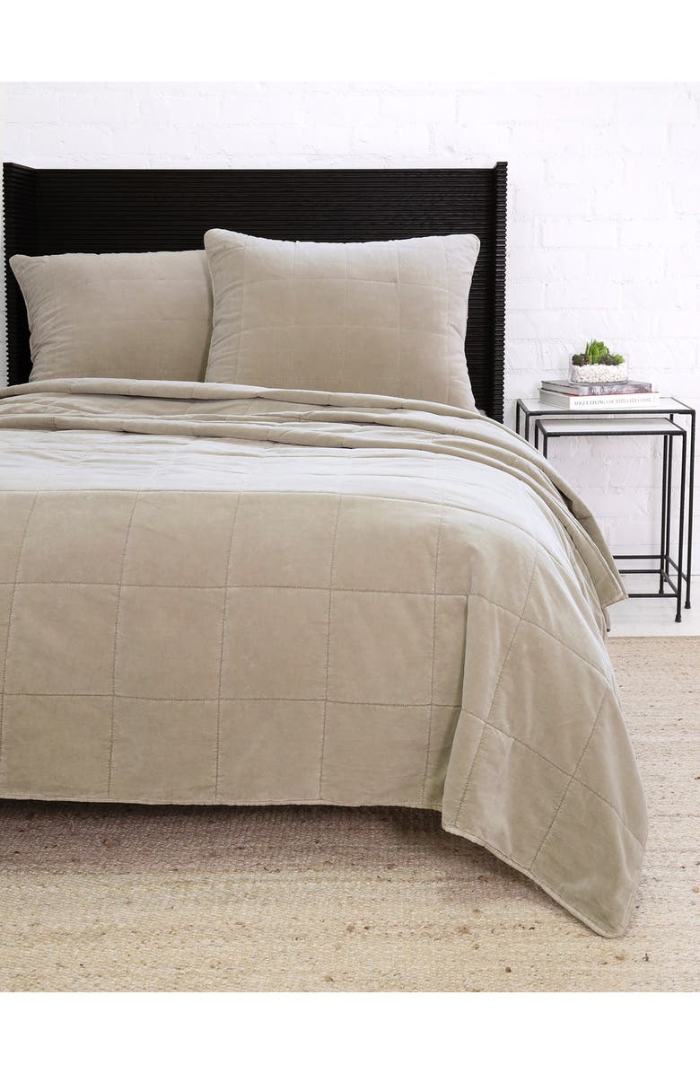 Pom Pom at Home Amsterdam Cotton Coverlet, Alternate, color, Taupe