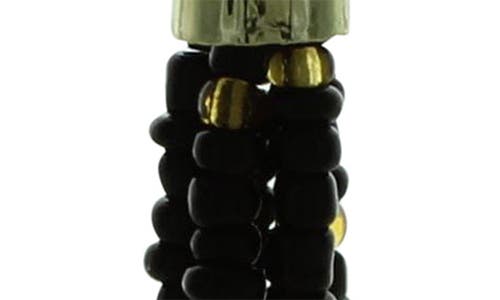 Olivia Welles Isla Seed Bead Tassel Drop Earrings In Green