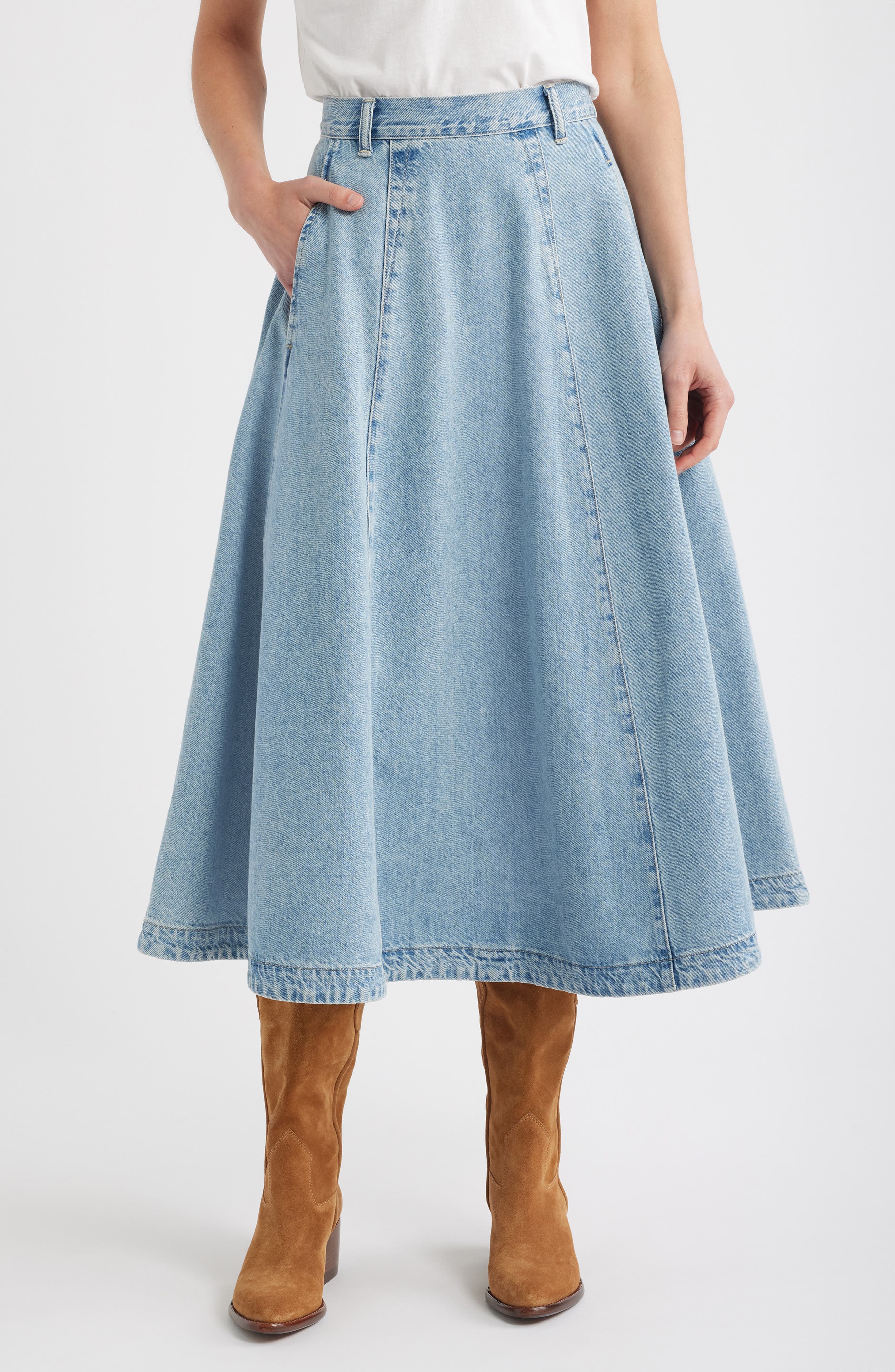 Madewell Denim Midi Skirt