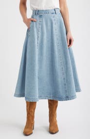 Madewell Denim Midi Skirt