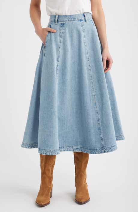 Madewell Denim Midi Skirt