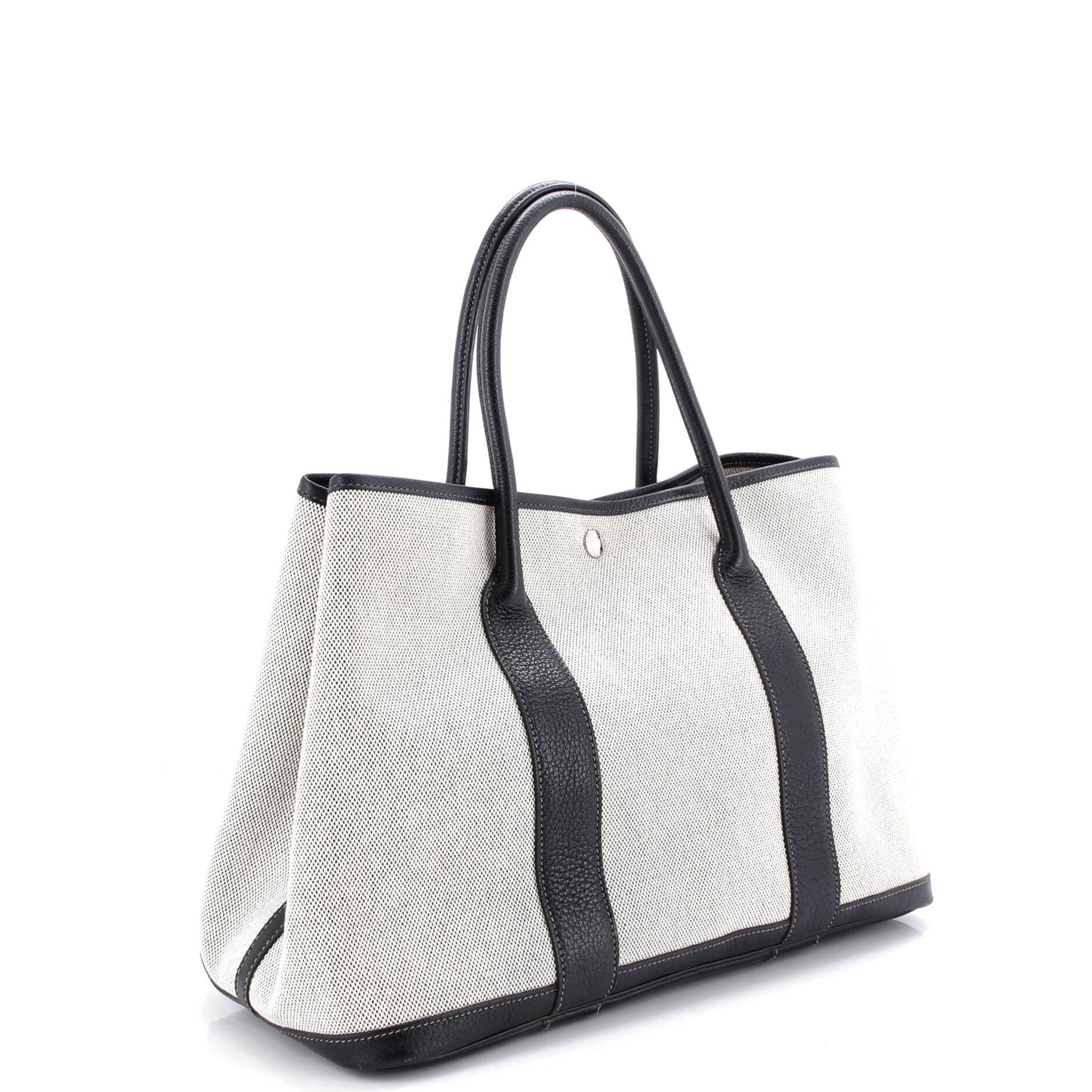 Pre-Owned Hermes Garden Party Tote Toile and Leather 36, Alternate, color, 