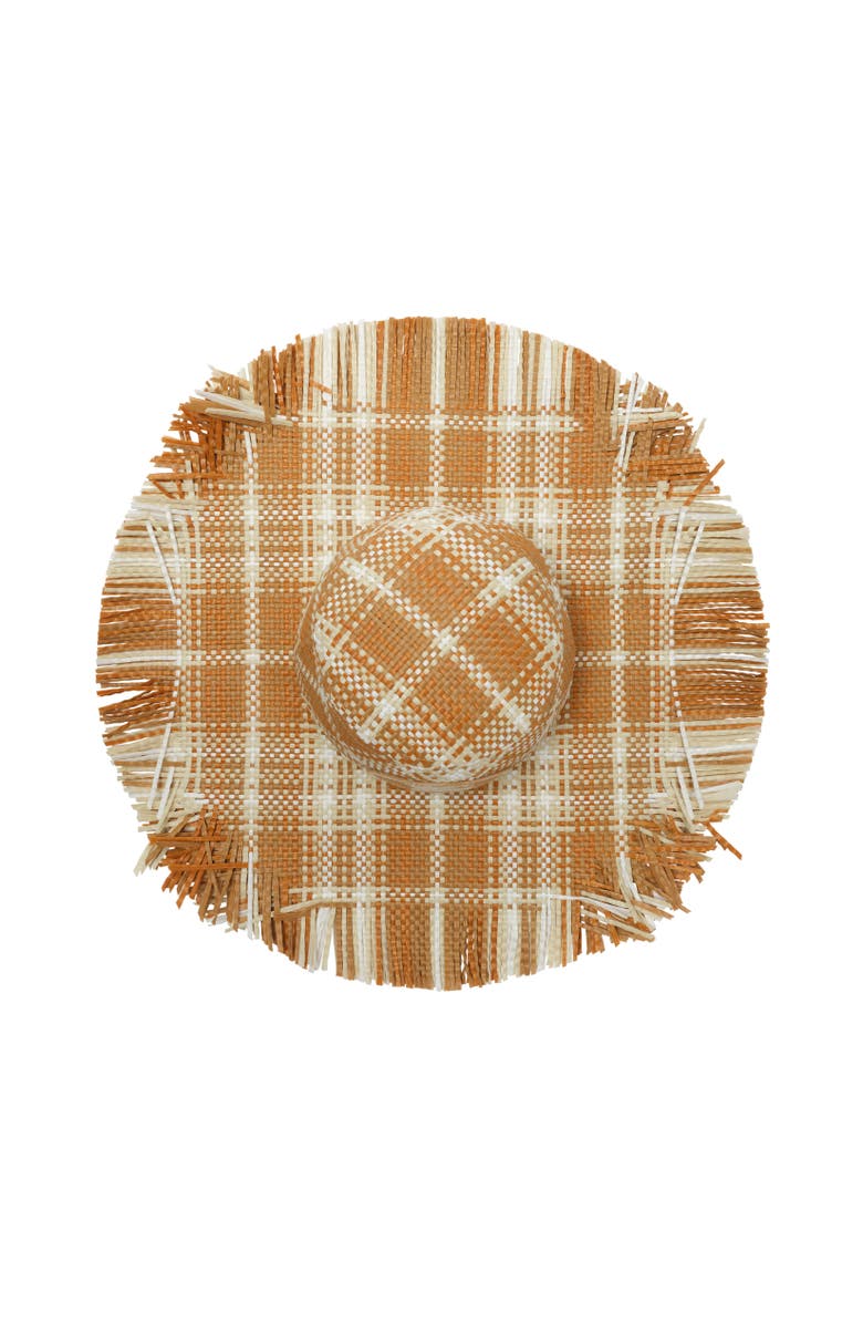 Burberry Knight Stamp Raffia-effect Sun Hat, Alternate, color, Finch Beige