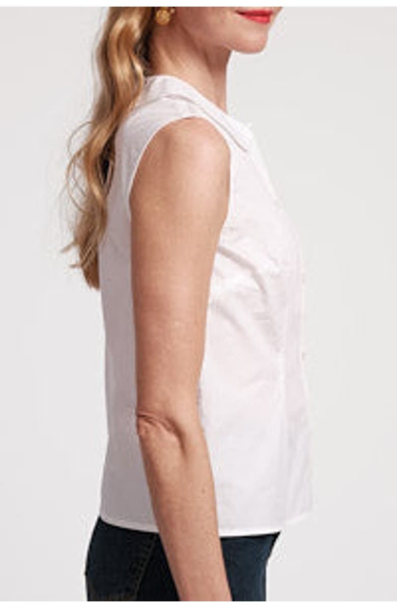 Frances Valentine Louise Collar Shell, Alternate, color, White