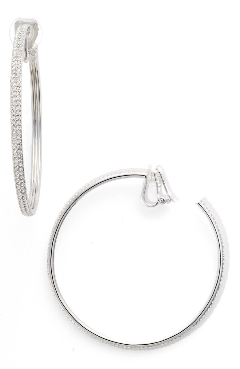 Nadri Large Hoop Earrings, Main, color, 
