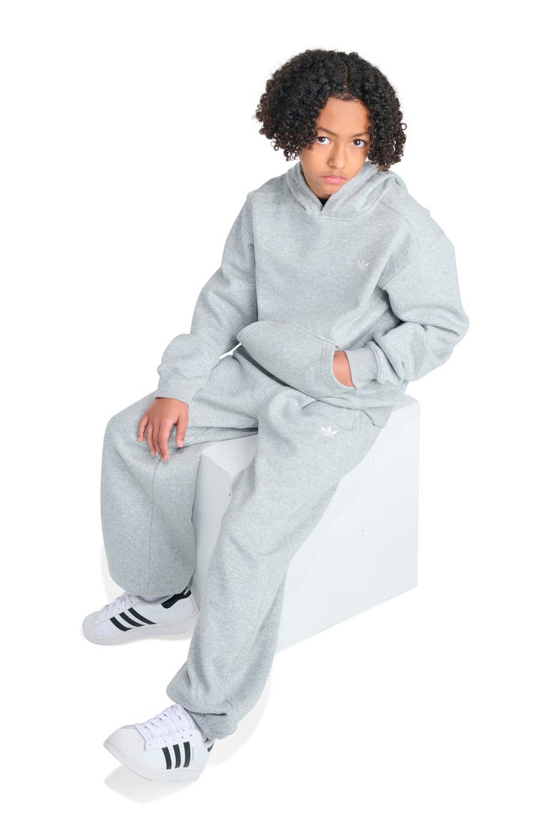 Kids' Essential Fleece Hoodie, Alternate, color, GREY HEATHER