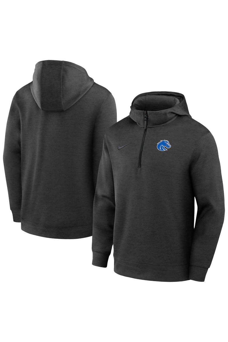 Men's Nike Black Boise State Broncos Coaches Dri-FIT Half-Zip Hoodie, Main, color, Black
