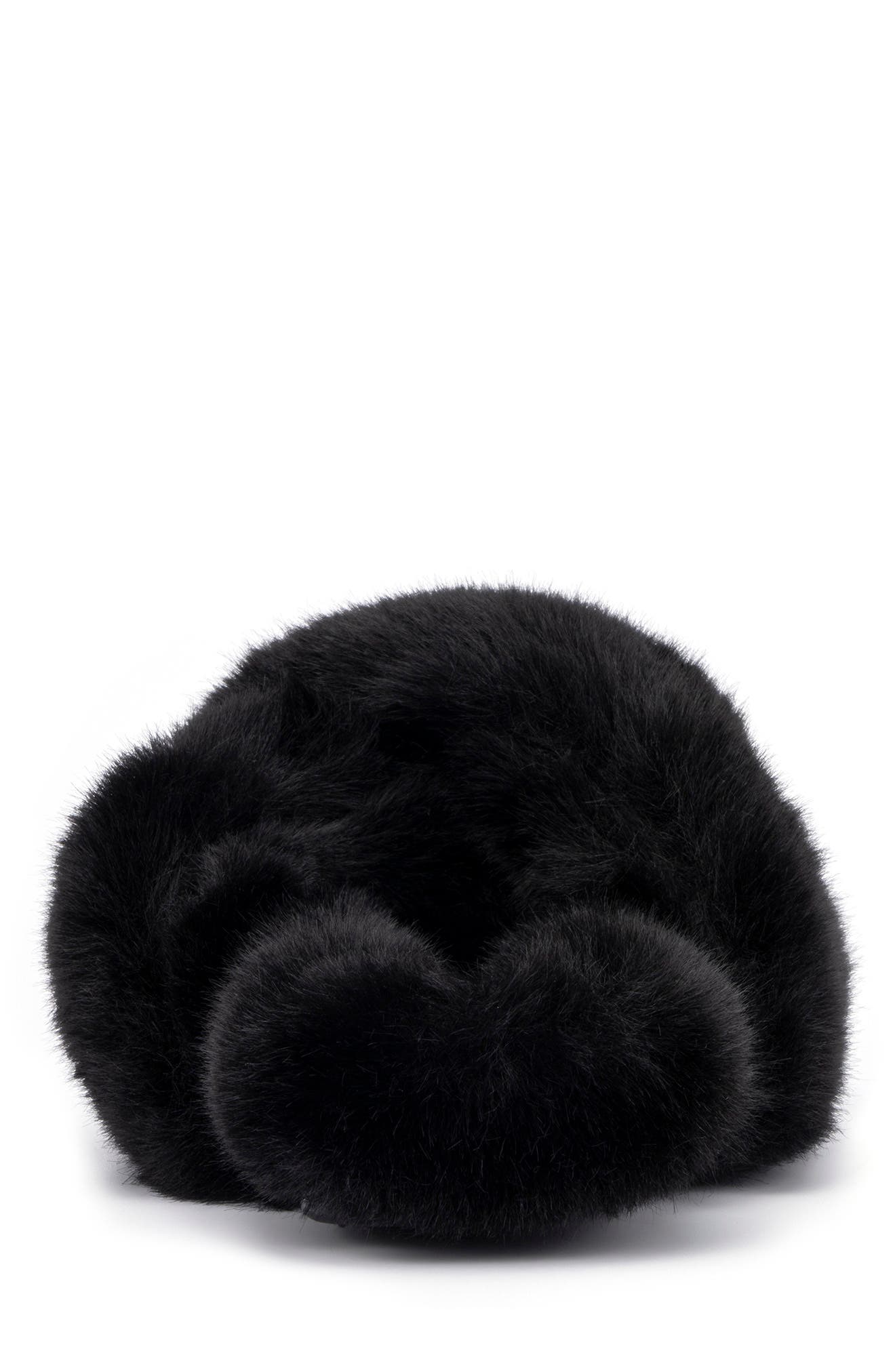 TORGEIS Luna Faux Fur Slipper, Alternate, color, Black