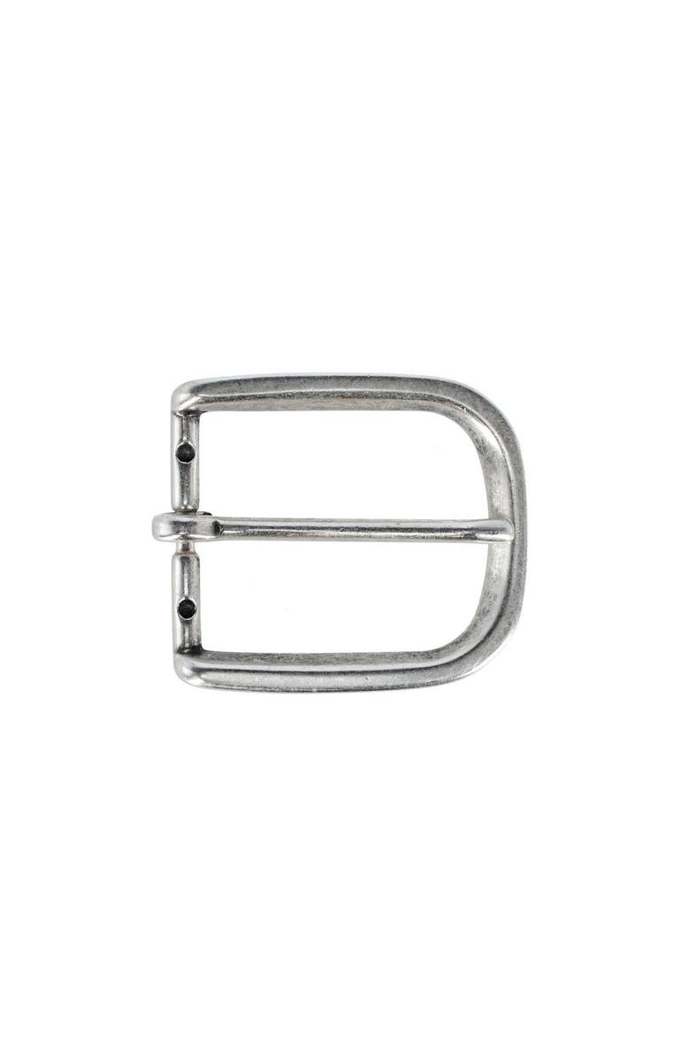Trafalgar 35mm Solid Brass Italian Rounded Edged Harness Belt Buckle, Main, color, English Silver