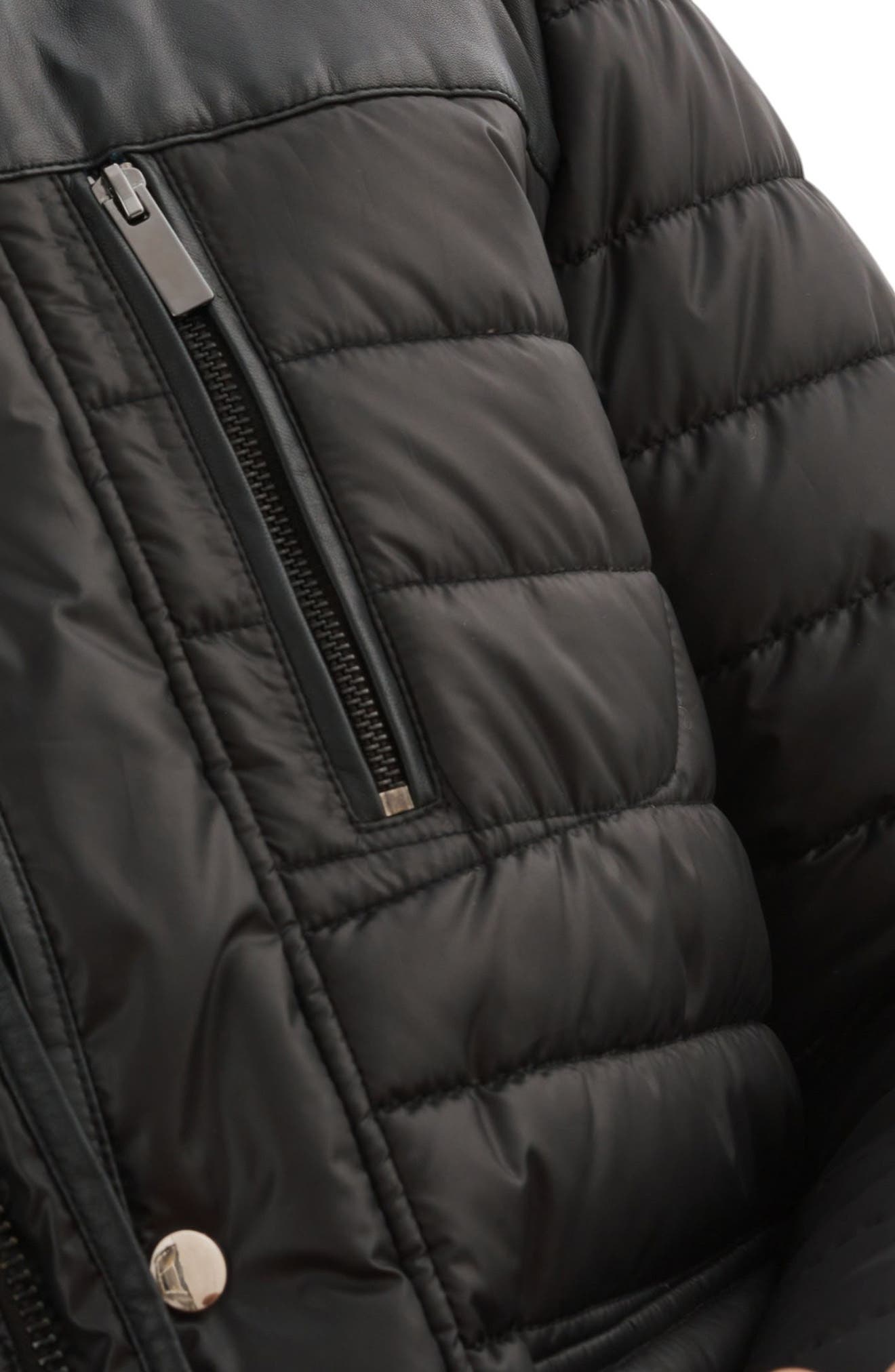 REGENCY Leather Trim Channel Quilt Jacket (Men) | Nordstromrack