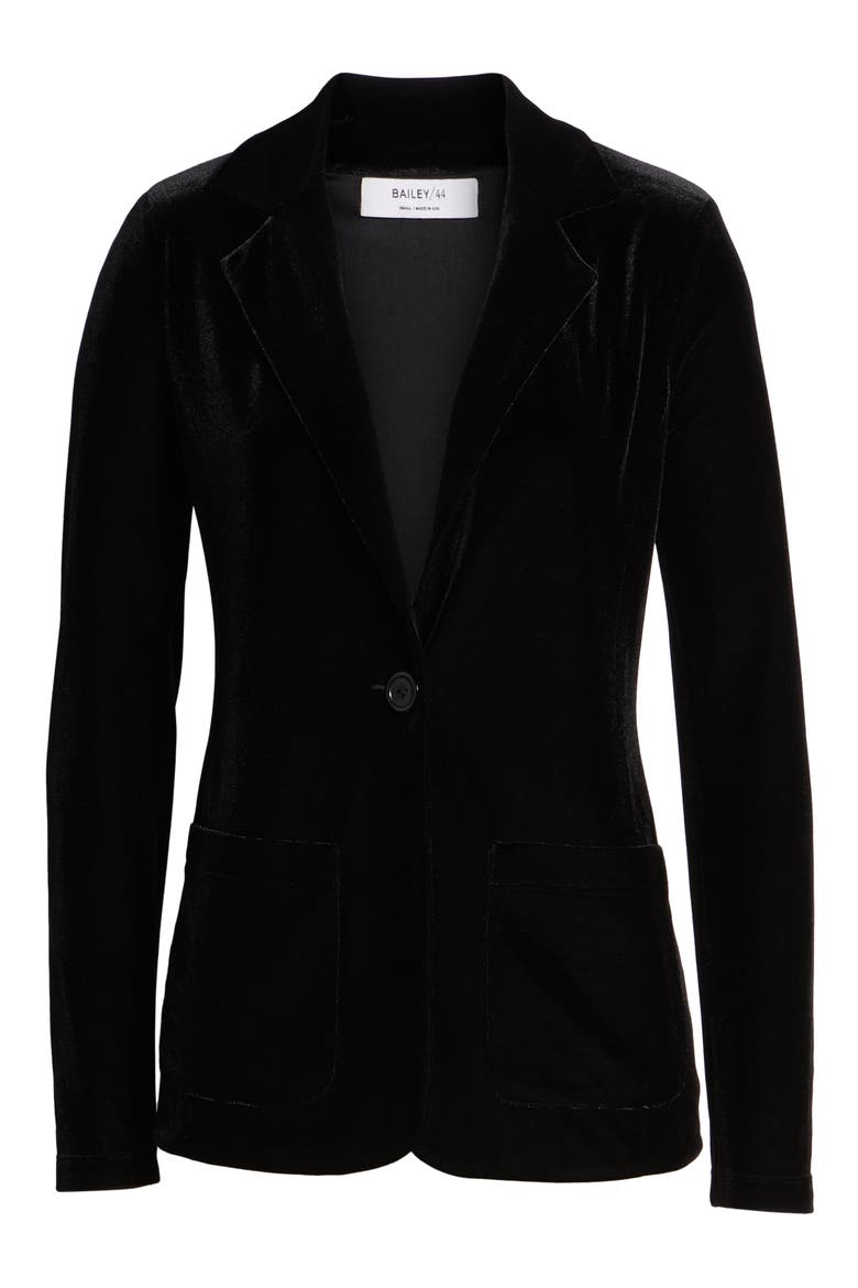 Blackjack Velvet Blazer, Alternate, color, BLACK