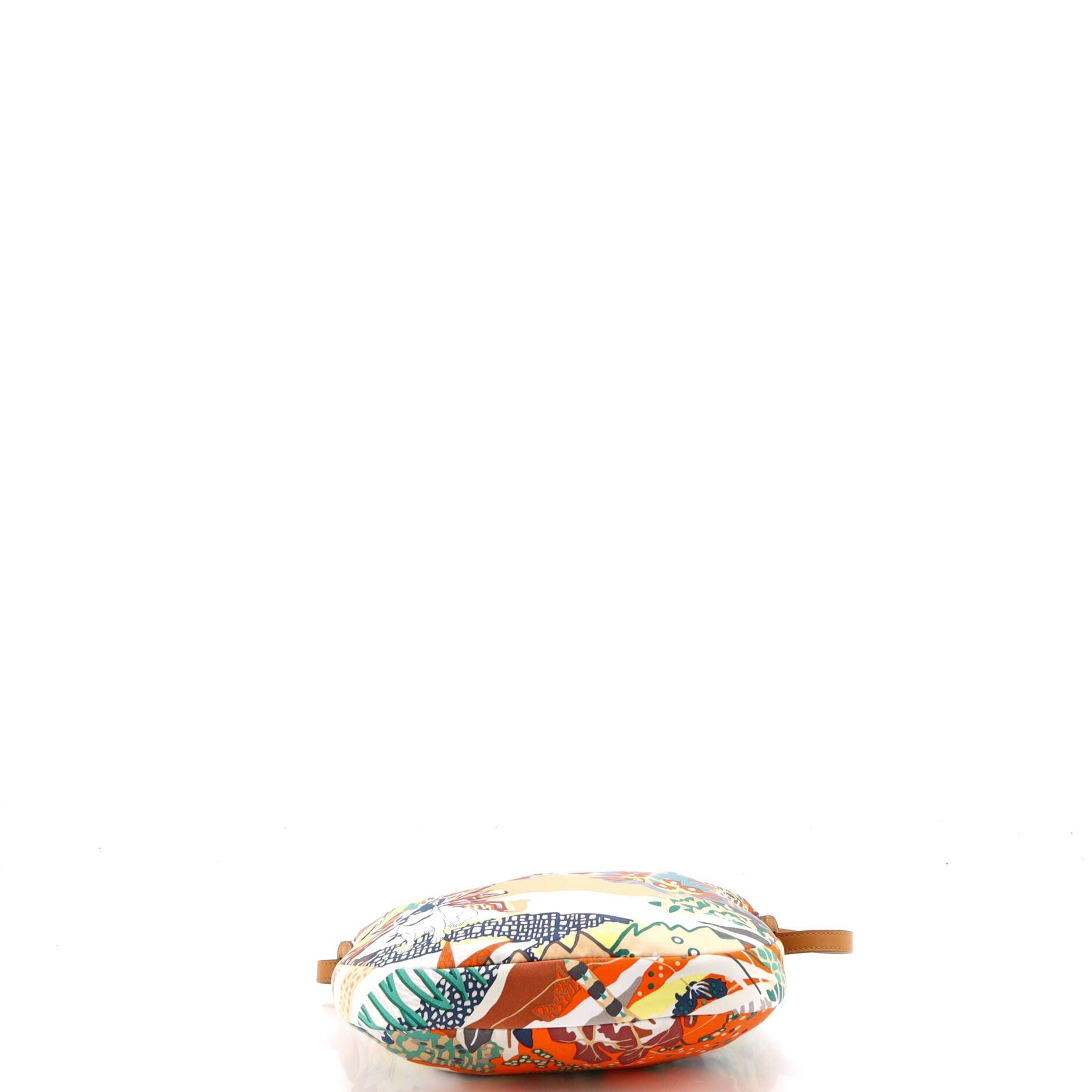 Sursoie To Go Pouch Printed Silk and Leather, Alternate, color, Brown