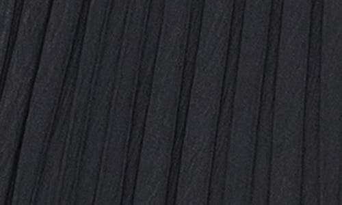 Calvin Klein Aerowash Long Sleeve Pleated Midi Dress In Black