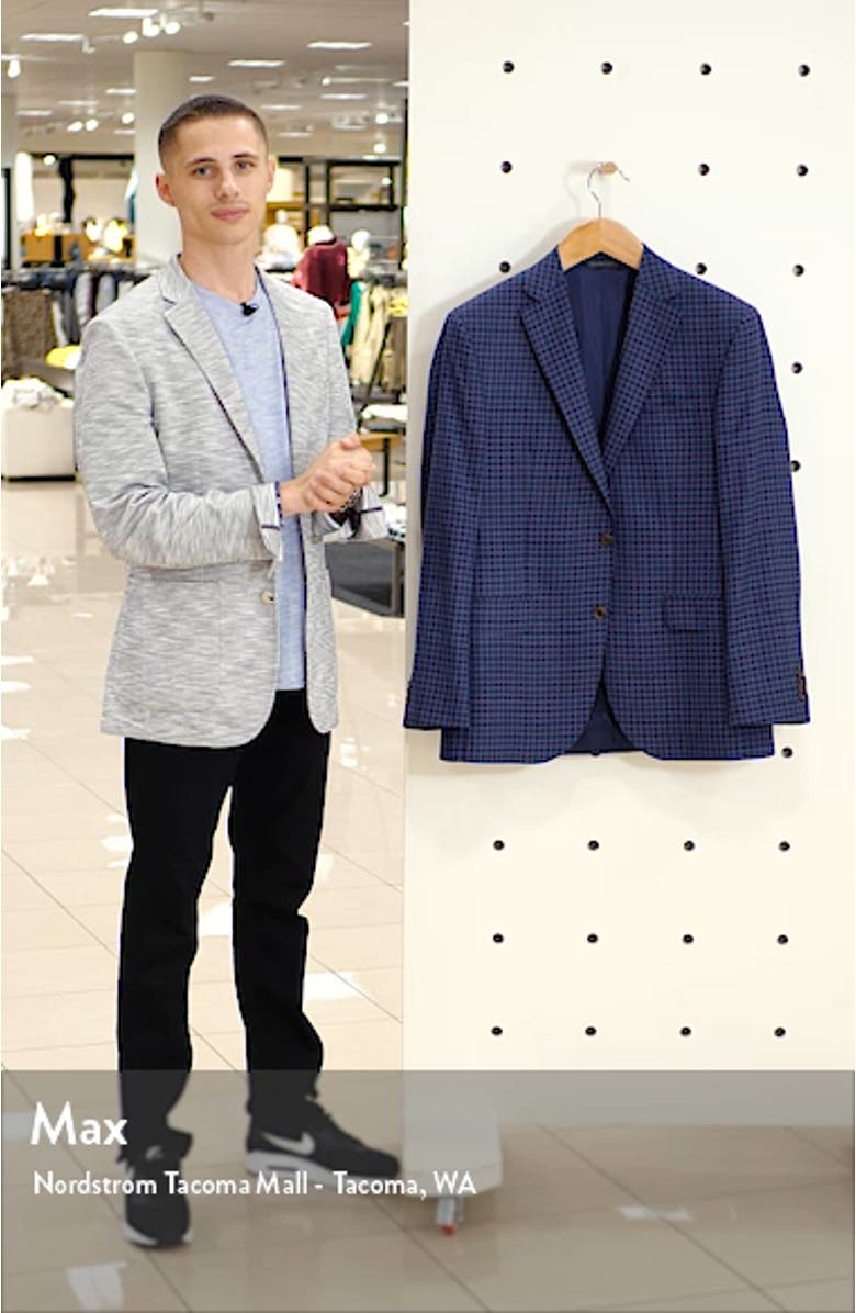 Connor Classic Fit Check Wool Sport Coat, sales video thumbnail