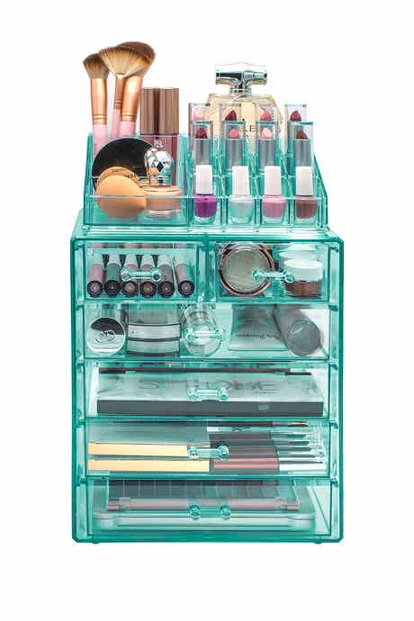 SORBUS Teal Makeup Storage Case