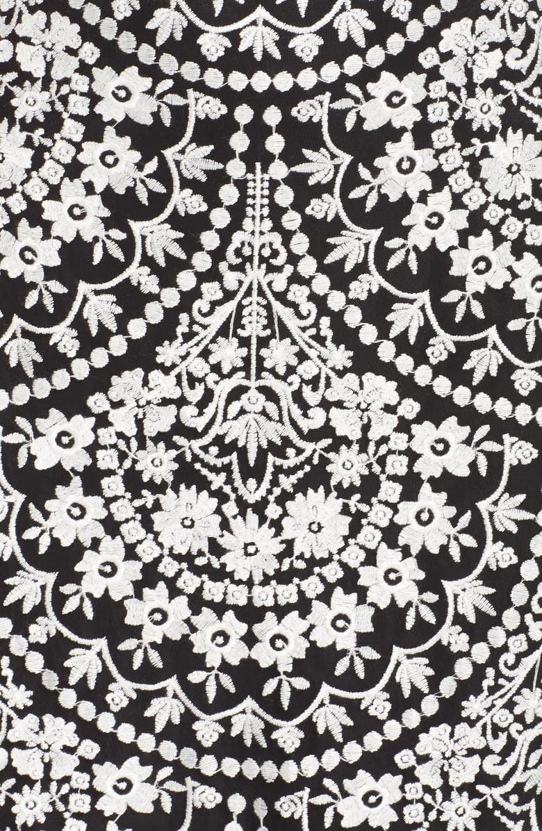 ML Monique Lhuillier Floral Embroidered Dress, Alternate, color, 