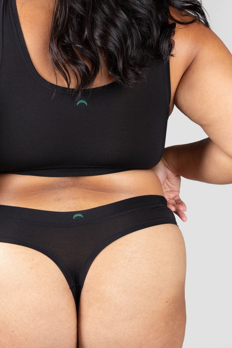 Low-Mid Rise Thong, Alternate, color, Black