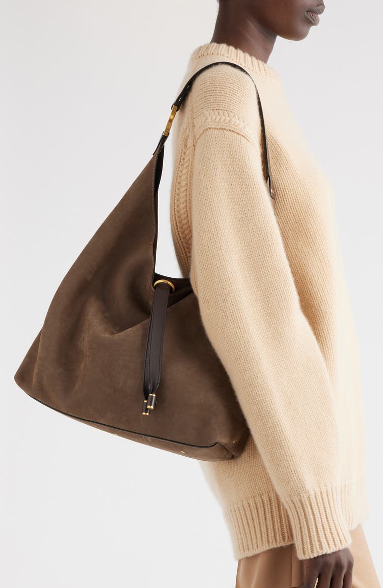 Chloé Marcie Suede Hobo Bag, Alternate, color,