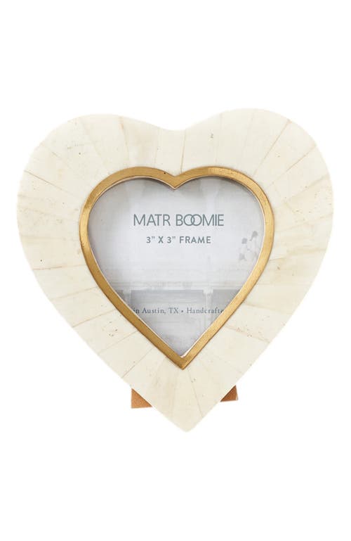 Matr Boomie Mukhendu Heart 3x3 Cream Picture Frame - Handmade in White 
