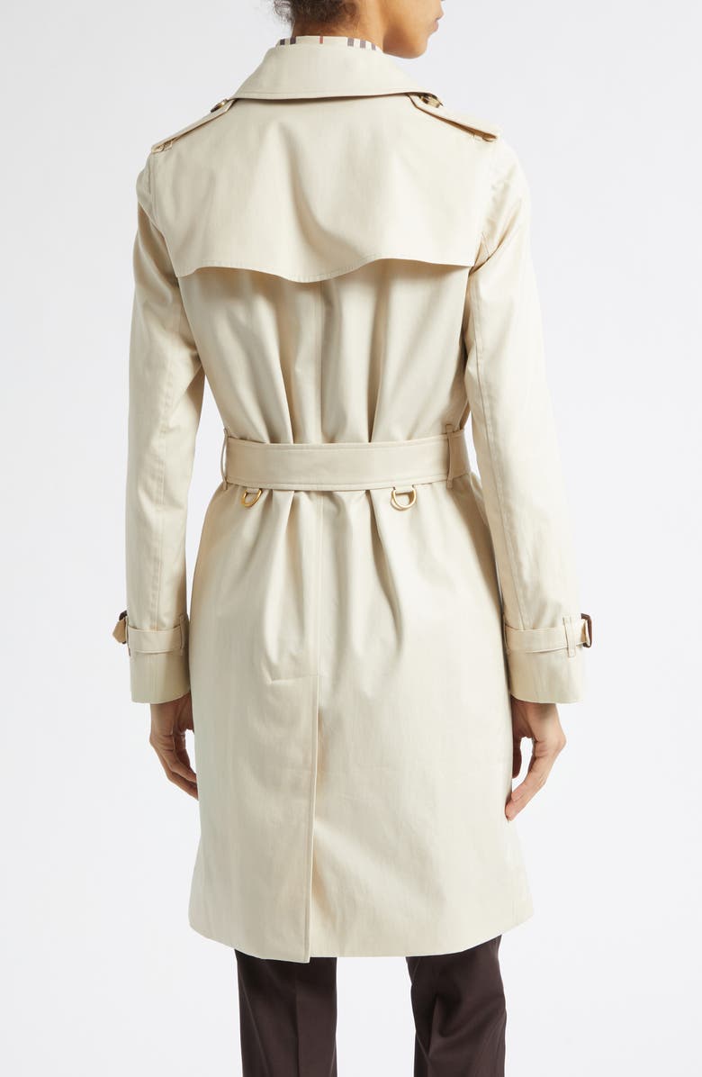 Burberry Kensington Double Breasted Trench Coat, Alternate, color, Clam Beige