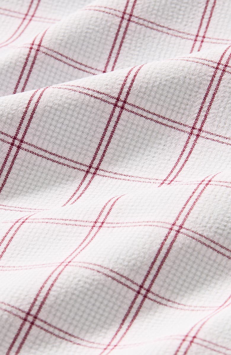 Mizzen+Main Leeward Trim Fit Plaid Performance Button-Up Shirt, Alternate, color, Aluminum Hampton Plaid