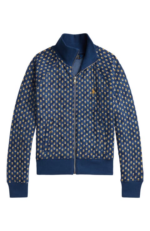 Kids' Quilted Jacquard Knit Zip Sweatshirt