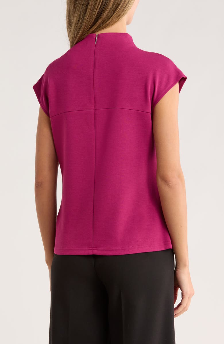 Calvin Klein Mock Neck Knit Top, Alternate, color, Mulberry