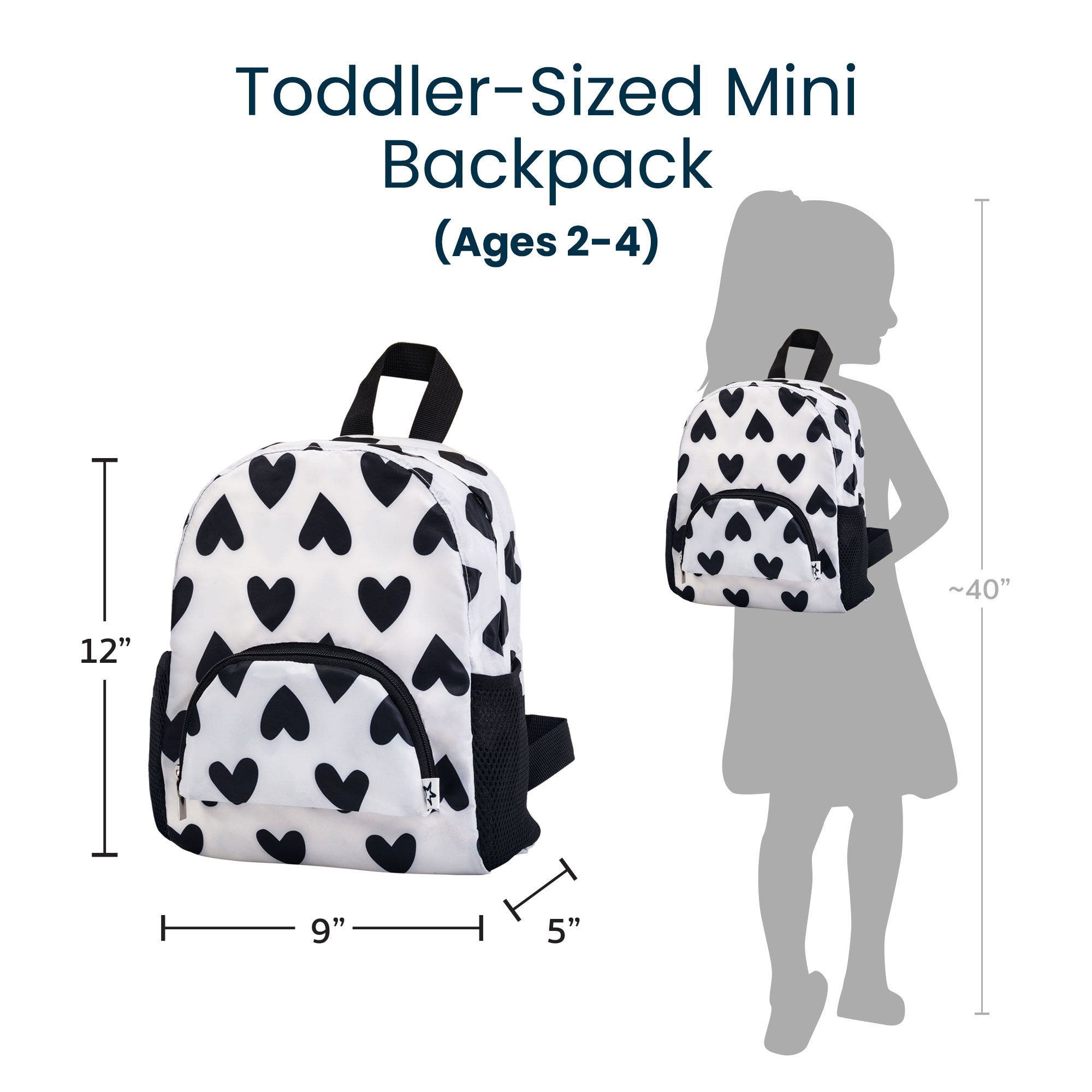 Lightweight Backpack with Fold-Up Pouch, Alternate, color, Black & White