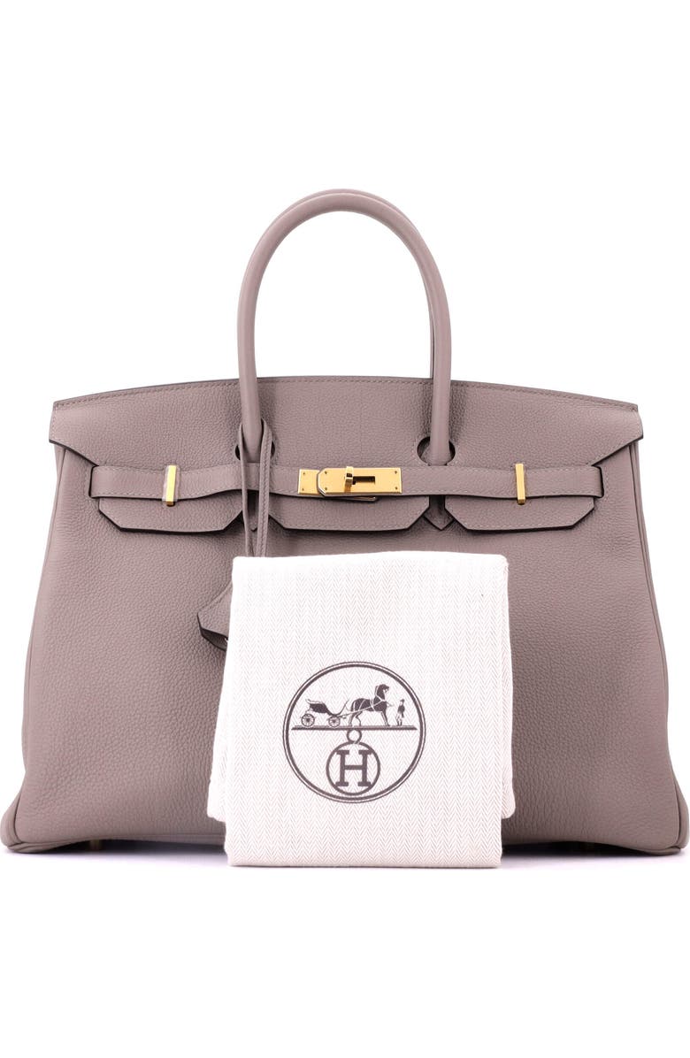 Pre-Owned Hermes Birkin Handbag Grey Togo with Gold Hardware 35, Alternate, color, Gris Asphalte