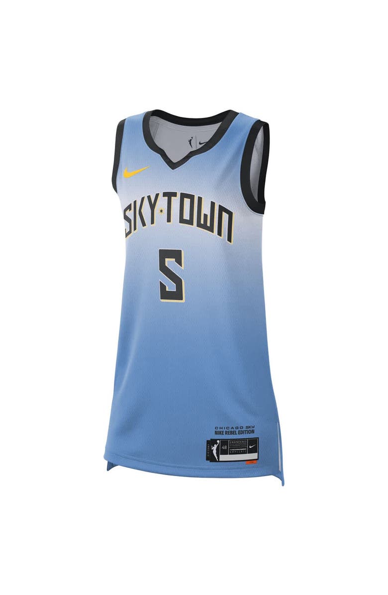 Nike Unisex Nike Angel Reese Light Blue Chicago Sky Rebel Edition Player Jersey, Alternate, color,