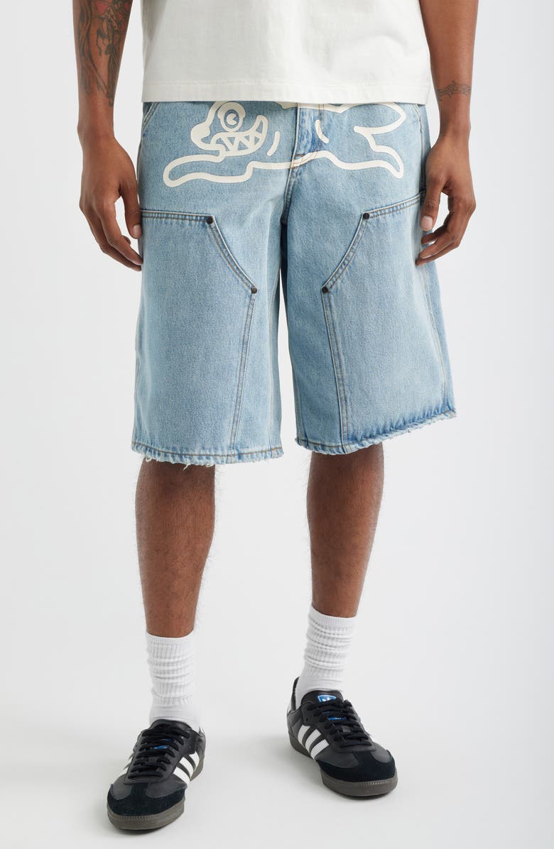 ICECREAM Angelo Denim Shorts, Main, color, Butter Pecan