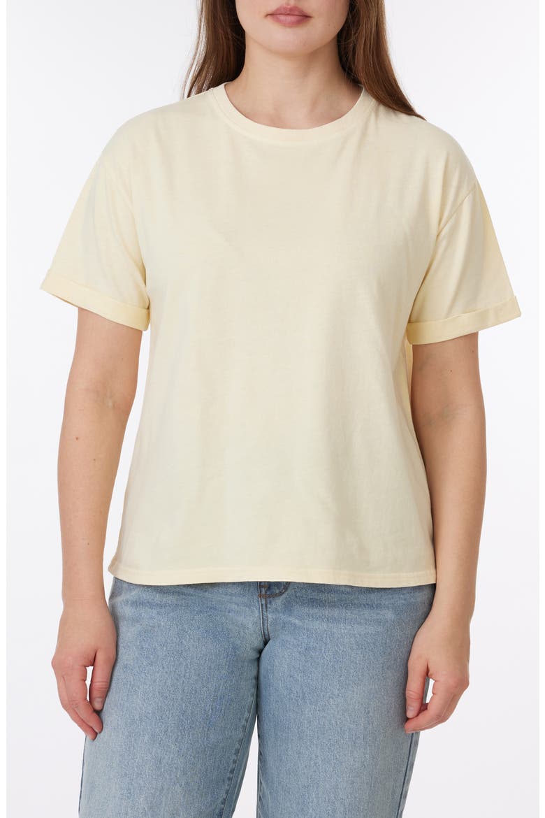 Melissa Sunwashed Relaxed Cotton T-Shirt, Main, color, CHAMOMILE