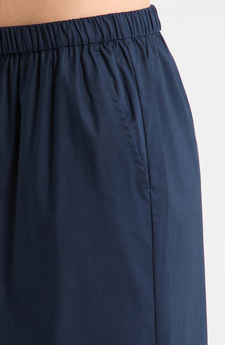 Reformation Coco Piped Stretch Cotton Pajamas, Alternate, color, Midnight