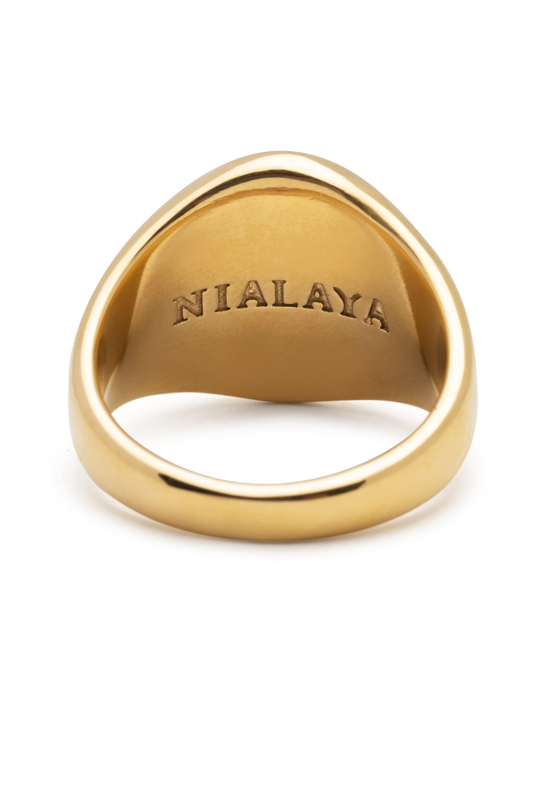 Lion Crest Ring, Alternate, color, Gold