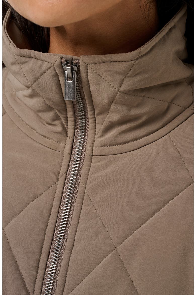Quilted Easy Puffer Jacket, Alternate, color, WALNUT