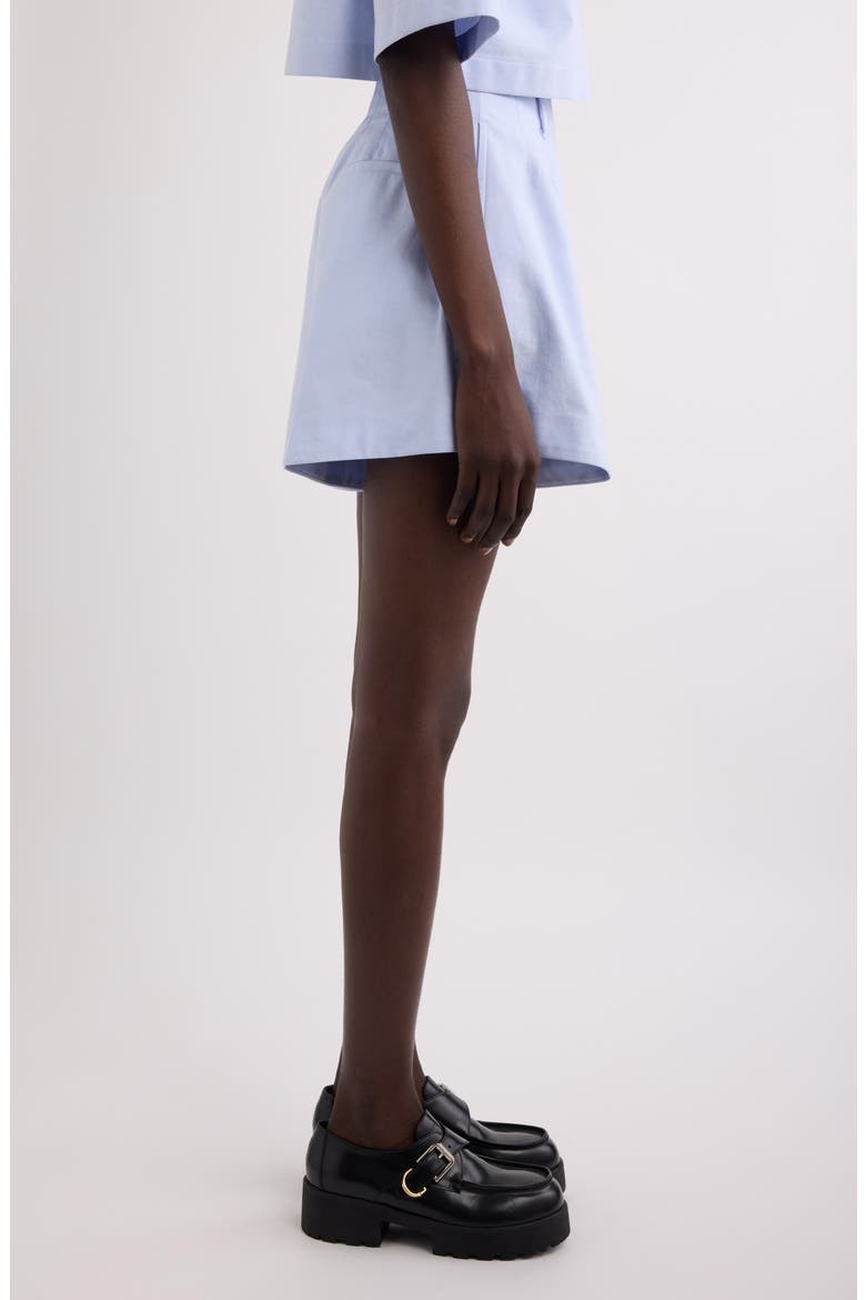 Logo Embroidered High Waist Shorts, Alternate, color, BABY BLUE