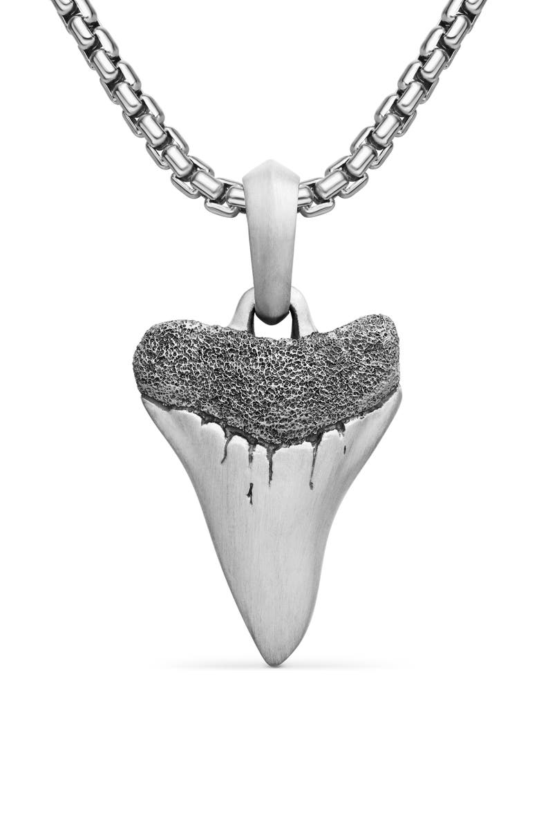 David Yurman Shark Tooth Amulet, 18.5mm, Main, color, Silver