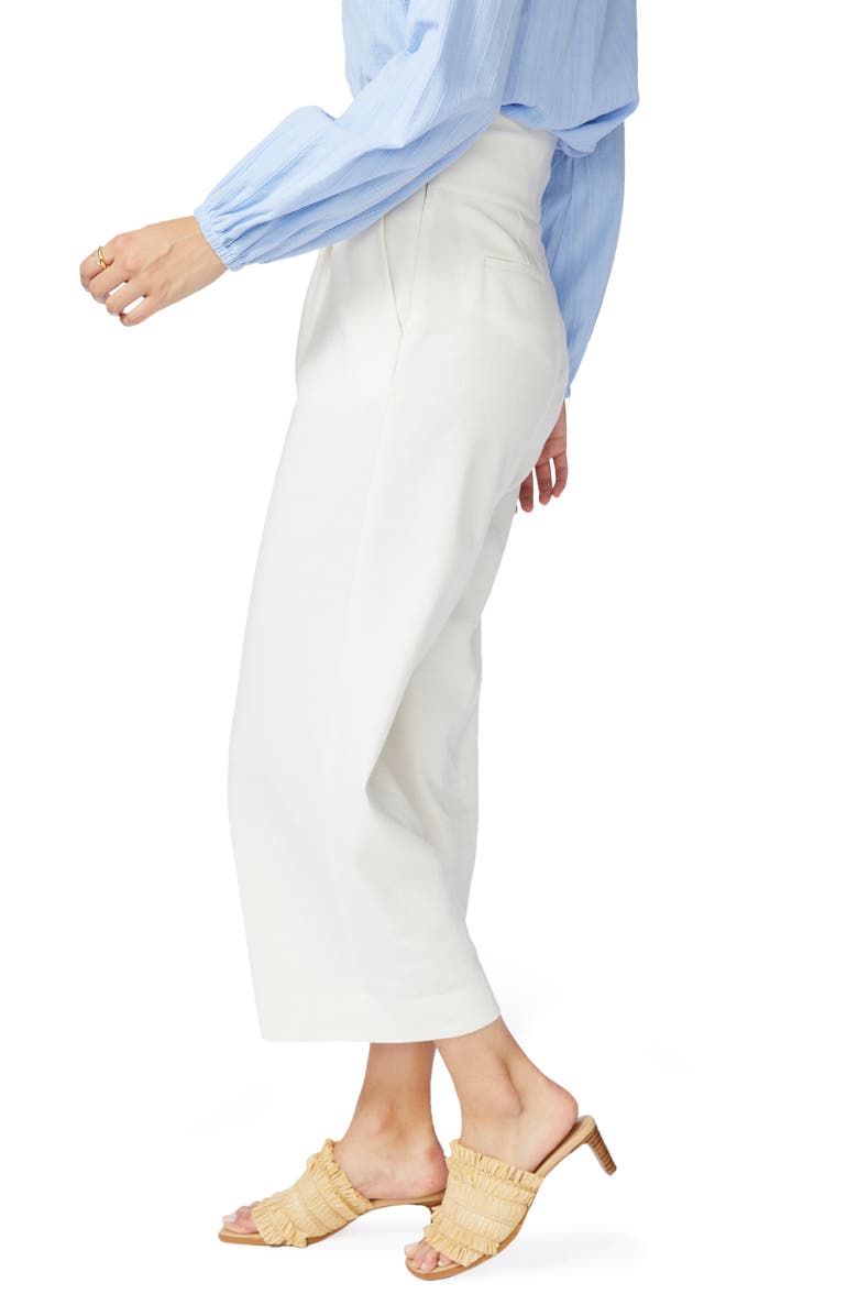 Court & Rowe Linen Blend Crop Wide Leg Trousers, Alternate, color, 
