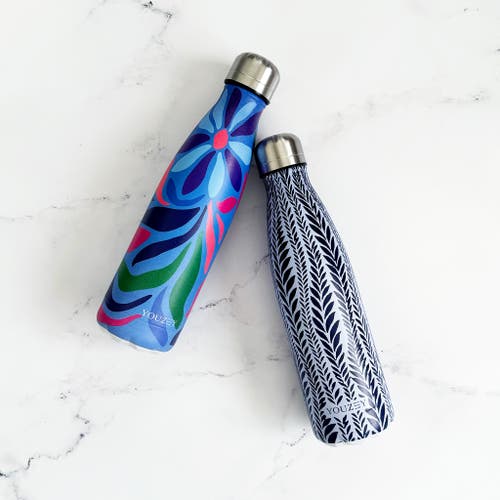 Youzey The Sea Floor Water Bottle In Blue