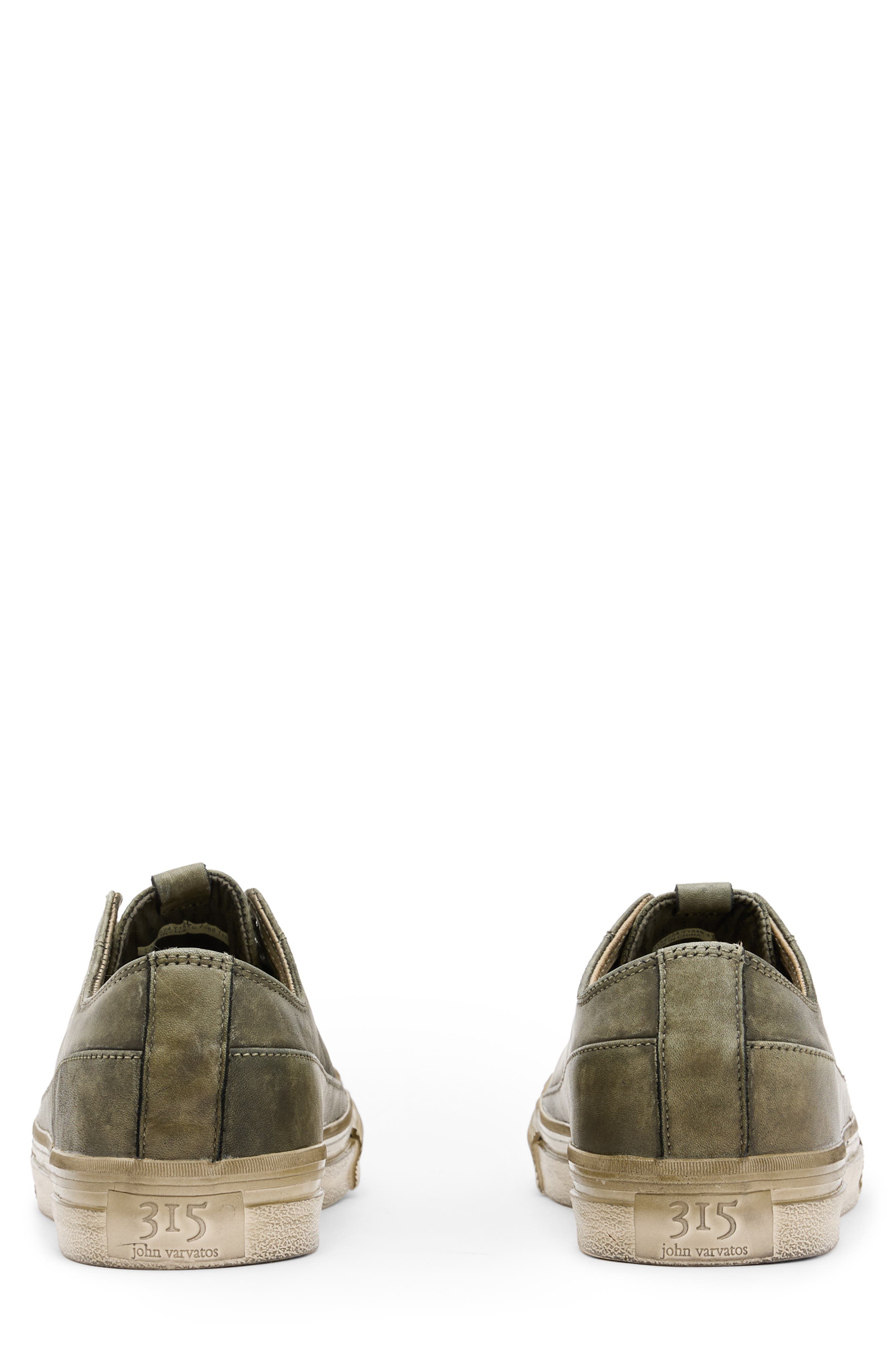 John Varvatos Laceless Low Sneaker, Alternate, color, Olive