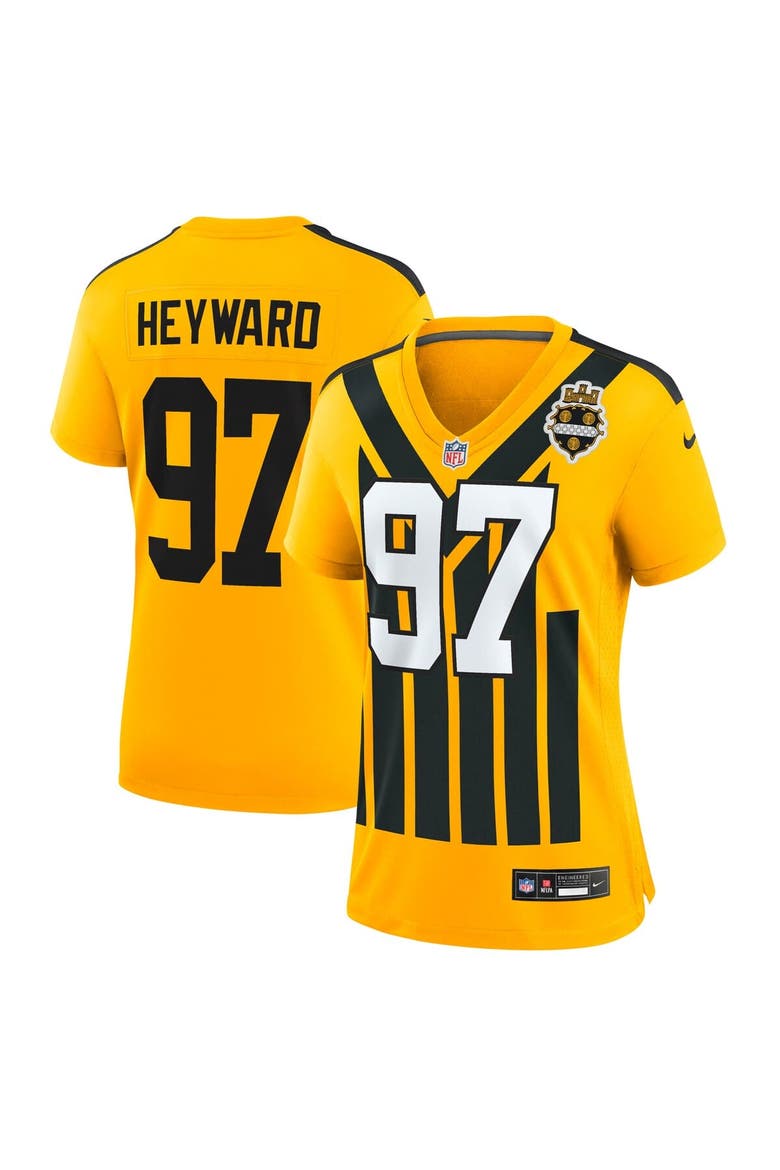 Women's Nike Cameron Heyward Gold Pittsburgh Steelers Alternate 1933 Throwback Game Jersey, Main, color, Gold