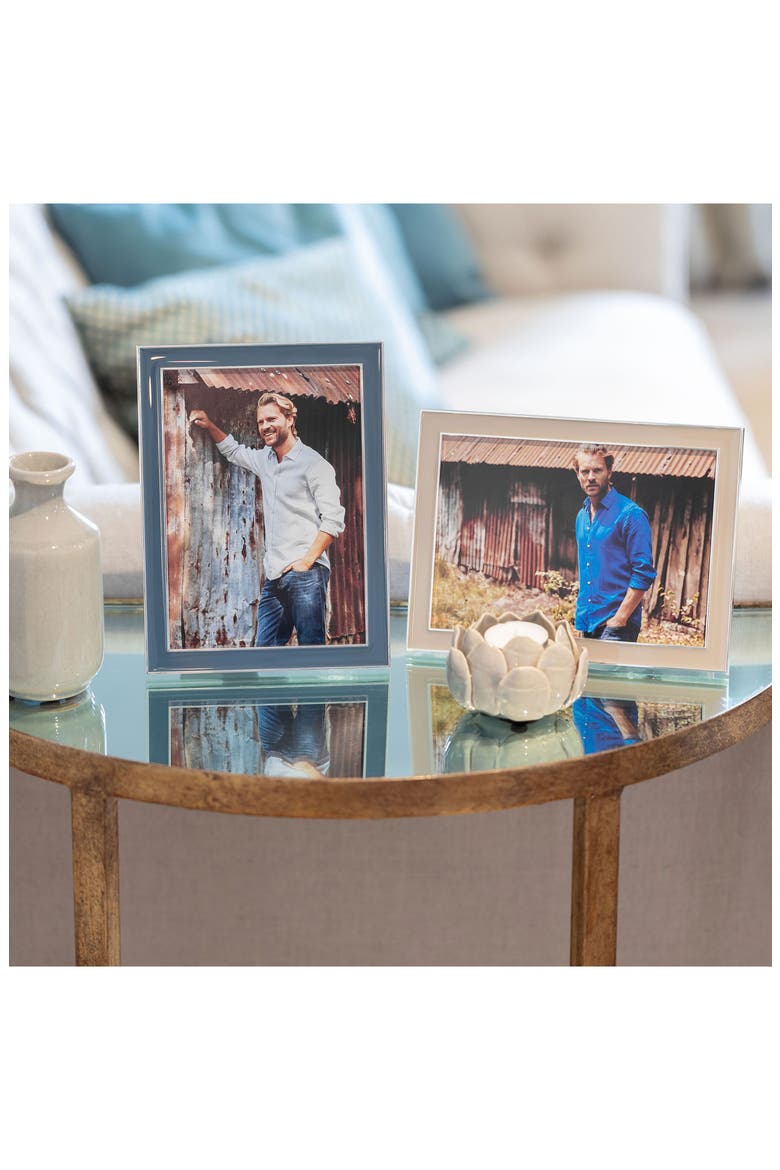 Enamel Picture Frame, Alternate, color, BLUE