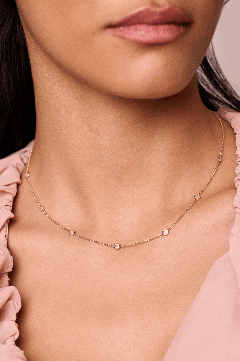 Strand Necklace, Alternate, color, Gold